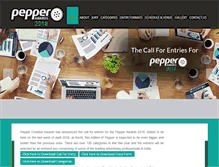 Tablet Screenshot of pepperawards.com